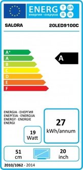 Salora 20LED9109 20 inch (51cm) LED TV CanalDigitaal 12volt - 230volt